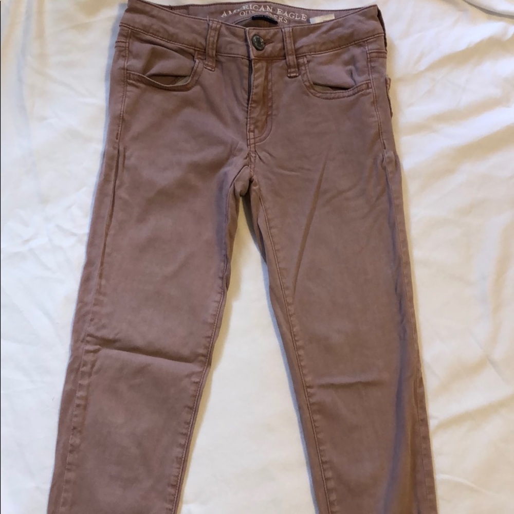 Pink American eagle jeggings